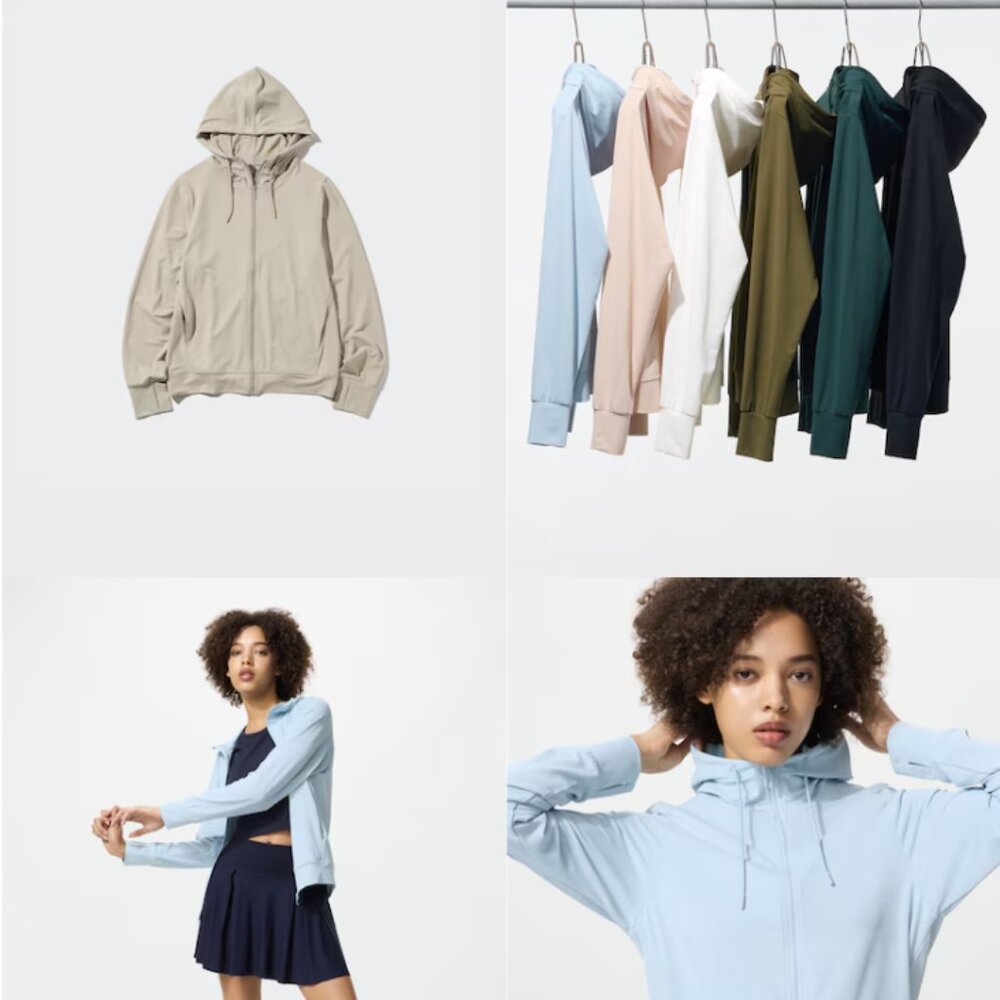 Uniqlo AIRism UV Protection Full-Zip Hoodie Size M